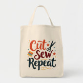 Tote Bag Retro "Couper la couture répétée" Conception de l' (Devant)