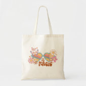 Tote Bag Retro Daisy, Rainbow et Butterflies Citation (Devant)