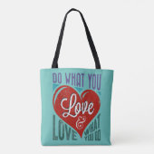Tote Bag Retro Design de texte : FAITES CE QUE VOUS AIMEZ . (Dos)