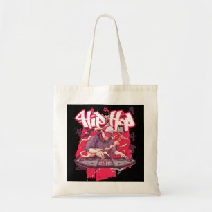 Tote Bag Retro DJ Hip hop Tourne-disques Graffiti 90s Rap M