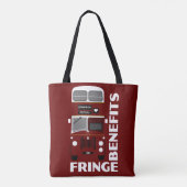 Tote Bag Retro edinburgh Festival Fringe Double Decker Bus (Dos)