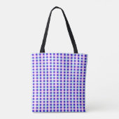 Tote Bag rétro électrique rayé bleu & violet (Dos)