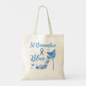 Tote Bag Retro En Novembre Nous Portons Blue Diabetes Sensi (Dos)