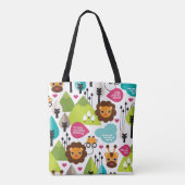 Tote Bag rétro faune de lion de safari d'enfants (Dos)