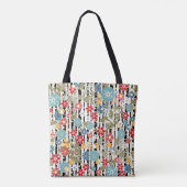 Tote Bag Rétro, floral rétro (Dos)