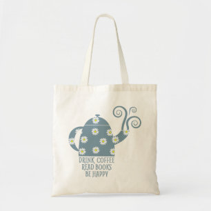 Tote Bag Rétro fourre-tout : Buvez du café, lisez les