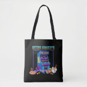 Tote Bag Retro Gamer's Fuel & Fun | Arcade Pixel Art 8-Bit (Devant)