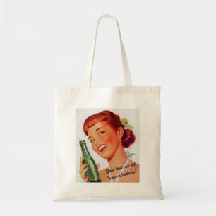 Tote Bag Retro Girl Soda Advert Drôle Slogan