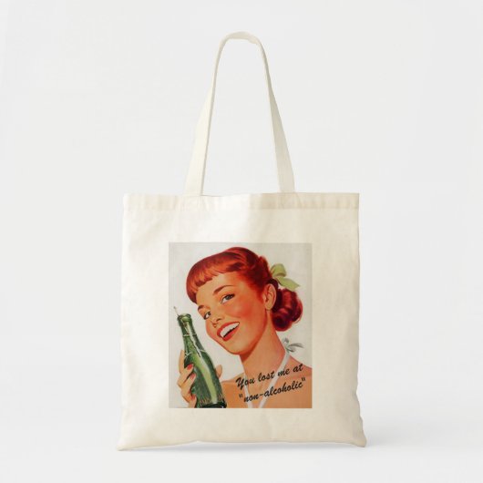 Tote Bag Retro Girl Soda Advert Drôle Slogan (Devant)