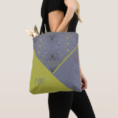 Tote Bag Retro Green et Grey (De près)