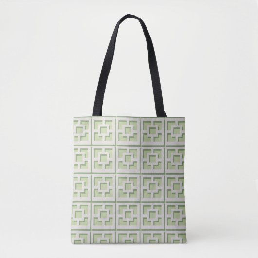 Tote Bag Retro Green Trellis Fourre-tout (Devant)