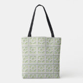 Tote Bag Retro Green Trellis Fourre-tout (Dos)