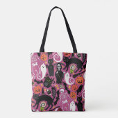Tote Bag rétro halloween bublegum (Dos)