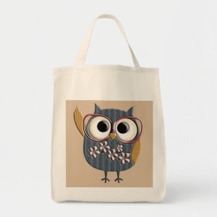Tote Bag Rétro hibou vintage
