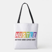 Tote Bag Retro Hustle Nothing Good Comprend Facile (Dos)