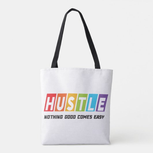Tote Bag Retro Hustle Nothing Good Comprend Facile (Dos)
