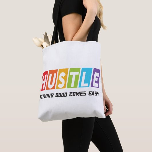 Tote Bag Retro Hustle Nothing Good Comprend Facile (De près)
