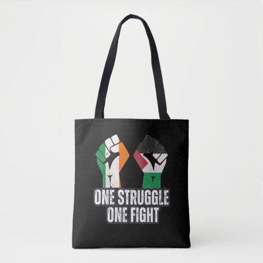 Tote Bag Rétro Irlande Palestine Solidarité Première révolu (Devant)