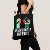 Tote Bag Rétro Irlande Palestine Solidarité Première révolu (De près)