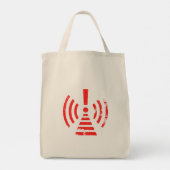 Tote Bag Retro Keep Back Energy Warning Symbol (Dos)
