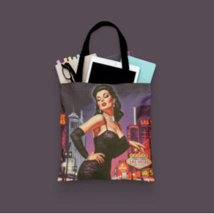 Tote Bag Rétro Las Vegas Pin-up