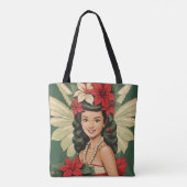Tote Bag Retro les années 50 Tropical Christmas Princesse (Dos)