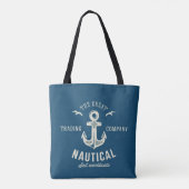 Tote Bag Rétro logo nautique (Dos)
