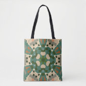 Tote Bag Retro Mandala Green Brown et orange (Devant)