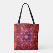 Tote Bag Rétro Mandala rouge et violet (Dos)