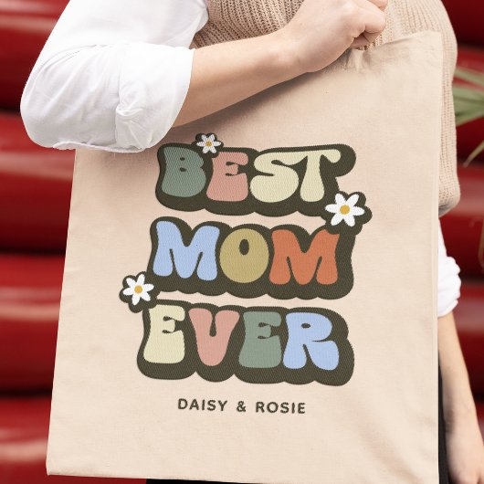 Tote Bag Retro Meilleure maman jamais photo