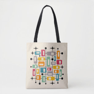 Tote Bag Retro Mid-Century Moderne Abstrait