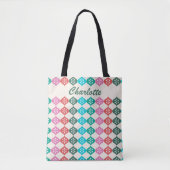 Tote Bag Retro Mid Mod Motif atomique coloré Personnalisé (Devant)
