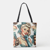 Tote Bag Rétro Mignon Pin-Up Classique (Dos)
