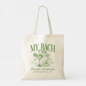 Tote Bag Retro Modern Green & Yellow Bachelorette Weekend (Dos)