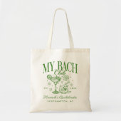 Tote Bag Retro Modern Green & Yellow Bachelorette Weekend (Devant)