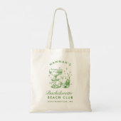Tote Bag Retro Modern Yellow & Green Bachelorette Weekend (Dos)