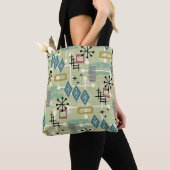 Tote Bag Rétro Moderne du Milieu du Siècle Abstrait Atomiqu (De près)