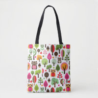 rétro motif de hibou d'arbre rose de feuille