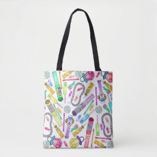 Tote Bag Rétro motif drôle de sucrerie des années 90 au
