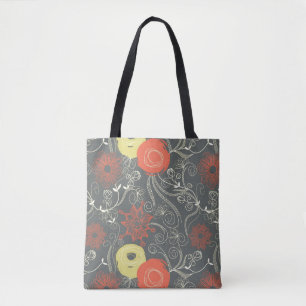 Tote Bag Rétro motif floral 3