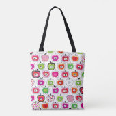 Tote Bag Rétro motif mignon de pomme (Dos)