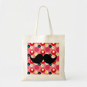Tote Bag Rétro moustache d'amusement sur l'arrière - plan