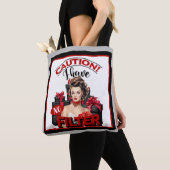 Tote Bag Retro Noël Sans Filtre Pin-Up (De près)