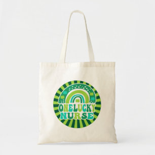 Tote Bag Retro One Lucky Nurse Rainbow St Patrick's Day