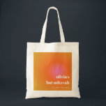 Tote Bag Retro Orange Gradient Bat mitzvah unique personnal<br><div class="desc">Sac fourre-tout unique Bat mitzvah rétro orange rose</div>