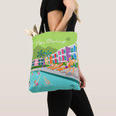 Tote Bag Retro Palm Springs Hotel Fourre-tout (De près)