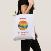 Tote Bag Rétro Panarea Coucher de soleil Mer Vous Bientôt V (De près)
