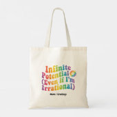 Tote Bag Rétro Pi Day Mathématique Irrationnel à Potentiel (Dos)