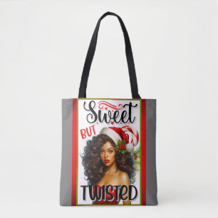 Tote Bag Rétro Pinup de Noël sucré mais tordu
