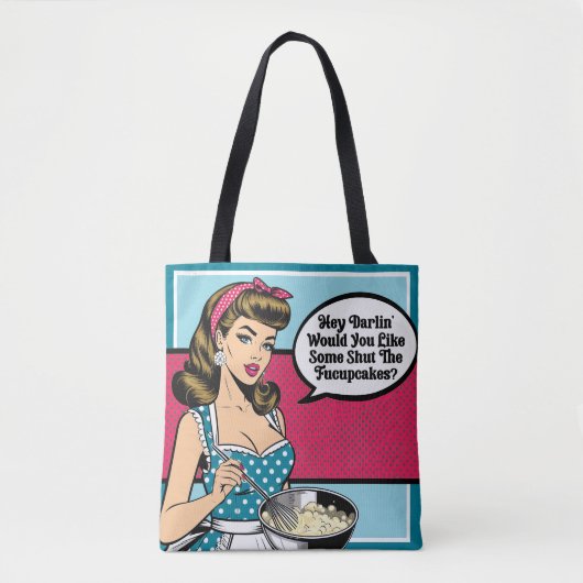 Tote Bag Retro Pinup_ Hey Darlin (Devant)
